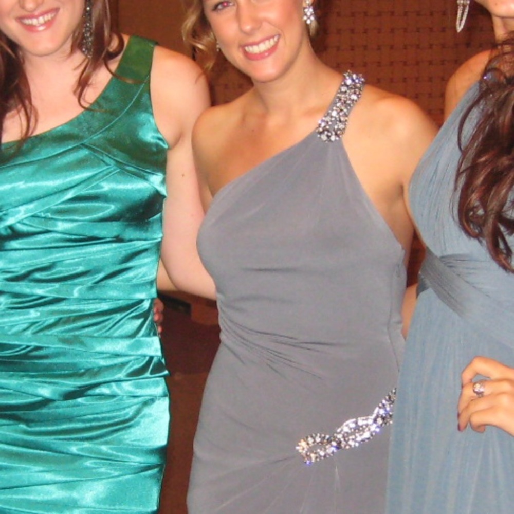 Sherri Hill Formal Dress Size 2 Gray